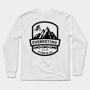 Everesting is a way of life / for cycling lovers / 8848 Long Sleeve T-Shirt